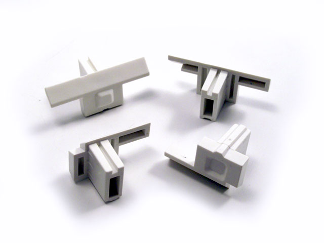 1731001A - Self-aligning fittings for pedestrian door RAL 9010 (set 4 pieces)