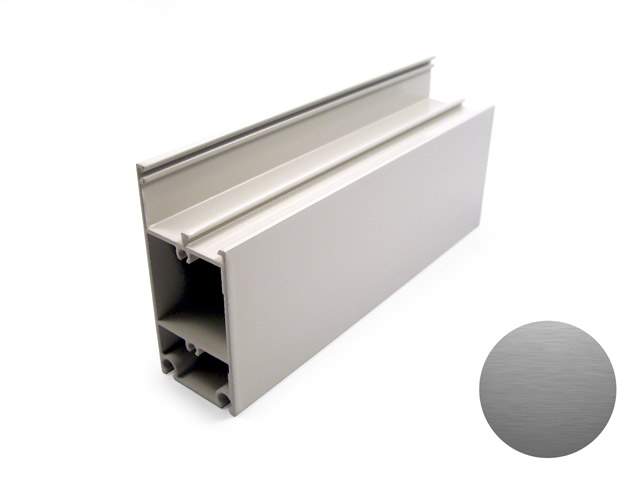 1756002D0002 - Profilo Alu zoccolo da 92 -  ossidato scotch brite grey