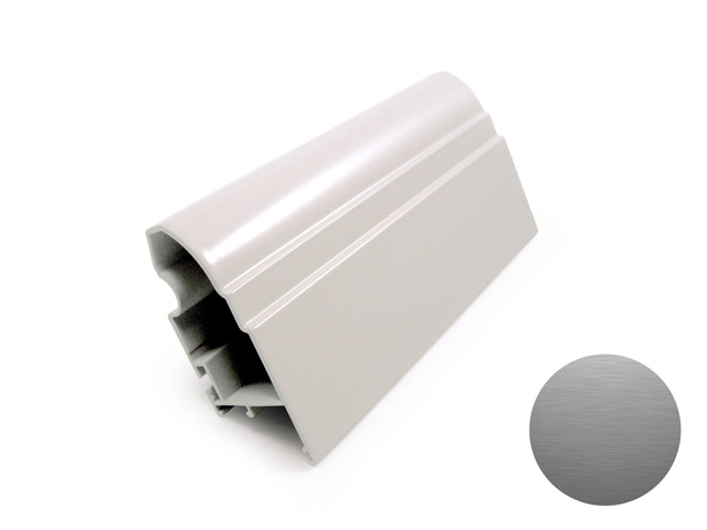 1753003D0002 - Profil mâle anti-pince doigts en aluminium 42 - oxydé scotch brite grey