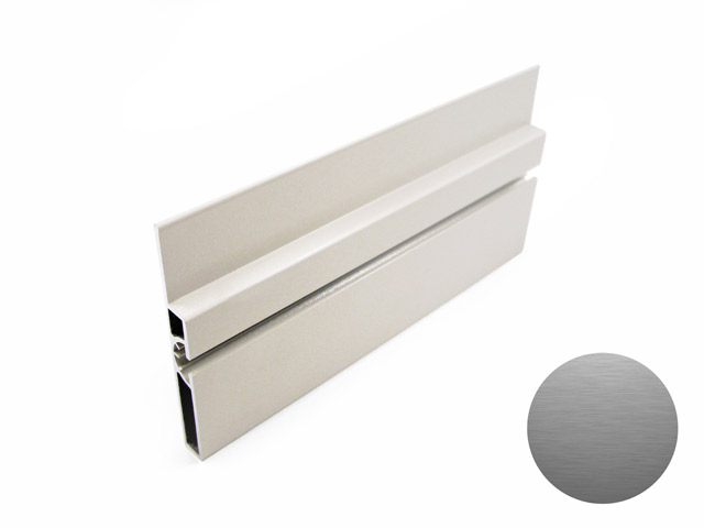 1715101D0002 - Perfil en aluminio para guía 100 - oxidado scotch brite grey