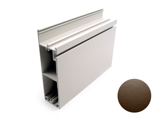 1757010D0003 - Profilé socle en aluminium 150 - oxydé scotch brite brown