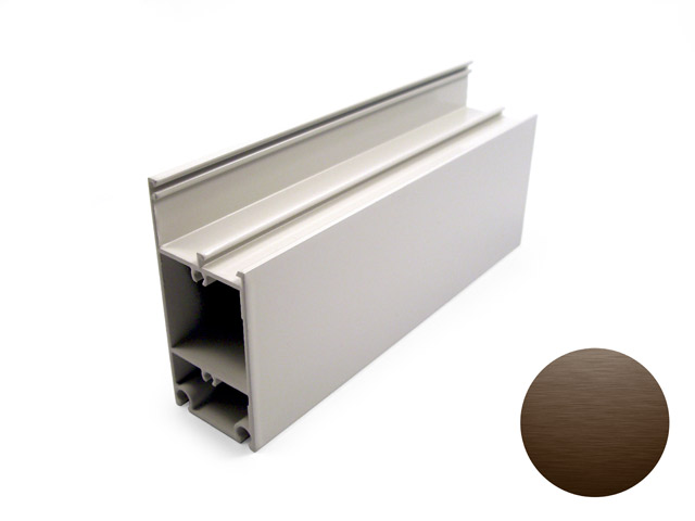 1756002D0003 - Profilo Alu zoccolo da 92 -  ossidato scotch brite brown