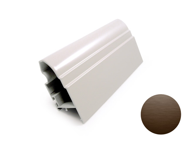 1753003D0003 - Profil mâle anti-pince doigts en aluminium 42 - oxydé scotch brite brown