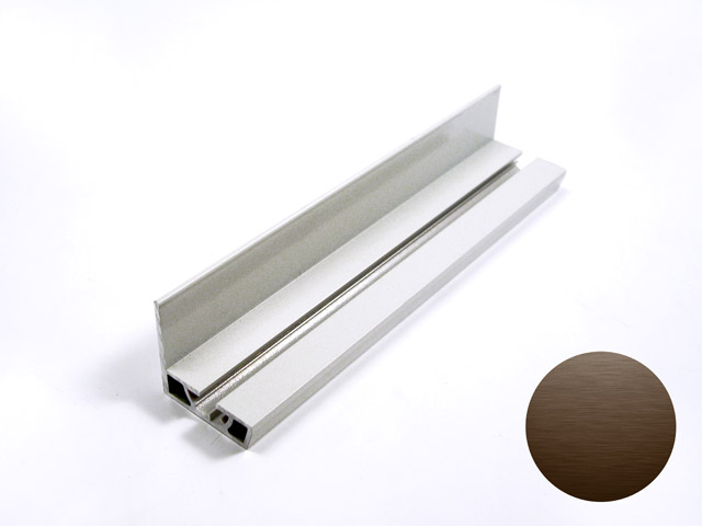 1715501D0003 - Perfil en aluminio para panel superior fijo 40 - oxidado scotch brite brown