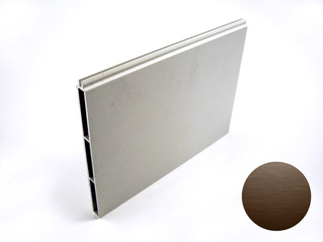 1715002D0003 - Profilé en aluminium pour sur-linteau 150 -  oxydé scotch brite brown