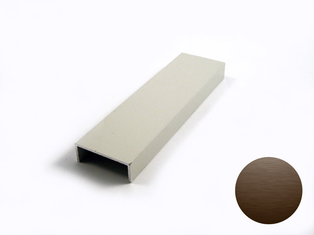 1712700D0003 - Profil en aluminium - 55 - réglable - oxydé scotch brite brown