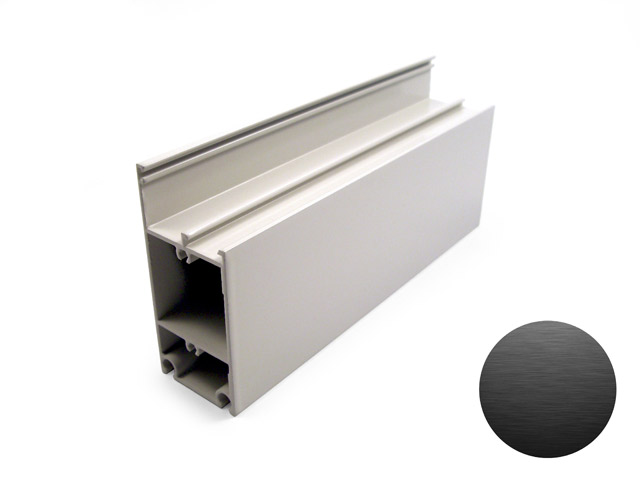 1756002C - Profilé socle en aluminium 92 - oxydé scotch brite black