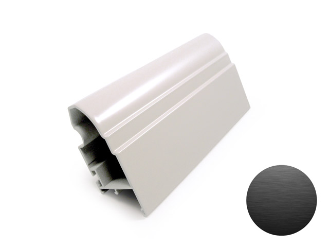 1753003C - Profil mâle anti-pince doigts en aluminium 42 - oxydé scotch brite black