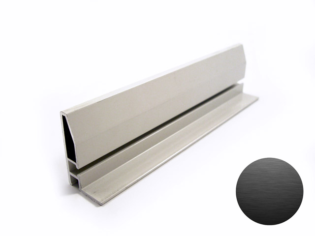 1715003C - Profilé en aluminium pour sur-linteau - 50 mm pour SO - oxydé scotch brite black