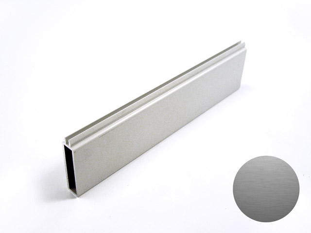 1715001D0002 - Aluminium upper counterframe profile 50 - tarnish scotch brite grey