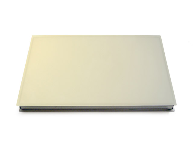 158500400012 - Tamponamento in vetrocamera acrilico opalino iridescente oro da 30 mm
