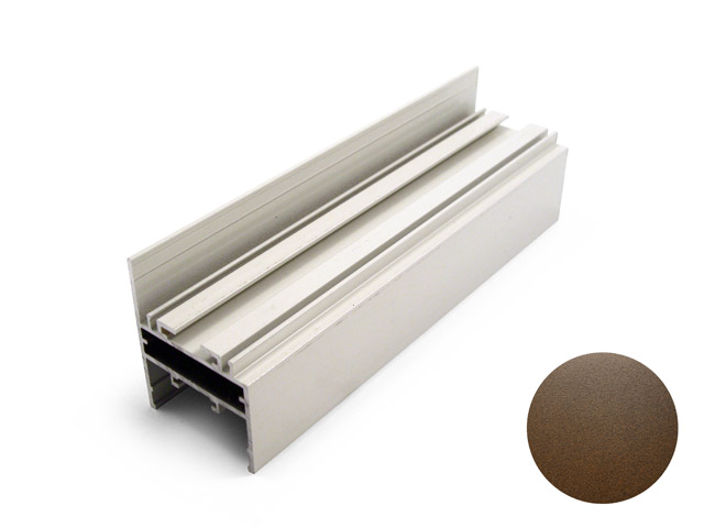 1781001E - Profil en aluminium pour portillon - fer rouillé