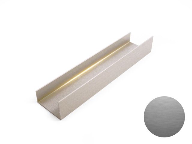 1444001D0002 - Profilé en aluminium pour sur-linteau 20x45x30 mm - oxydé scotch brite grey