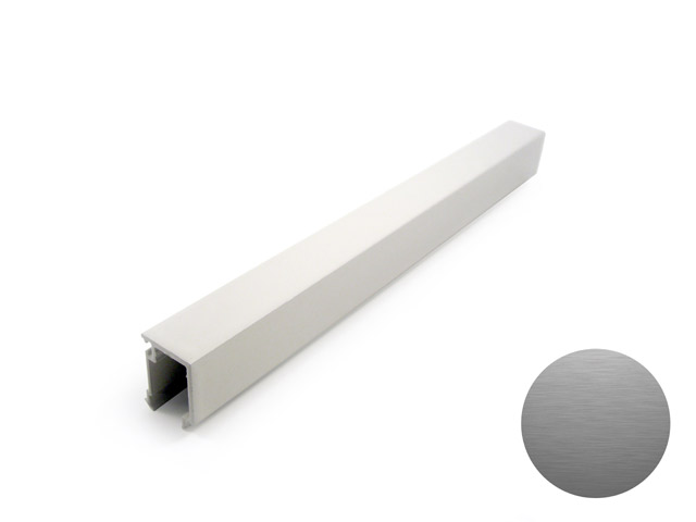 1724001D - Profil pour châssis 17,5 - oxydé scotch brite silver